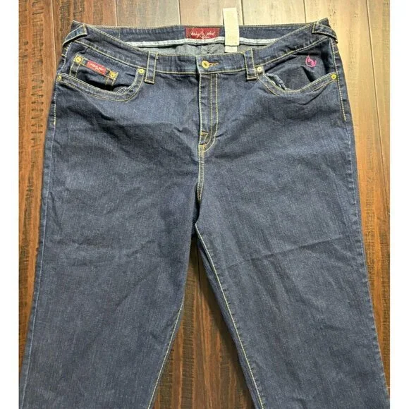 Baby Phat Jeans Womens 24 Vintage High Rise Capri Denim Bling Pockets Cat Y2K - Picture 12 of 12